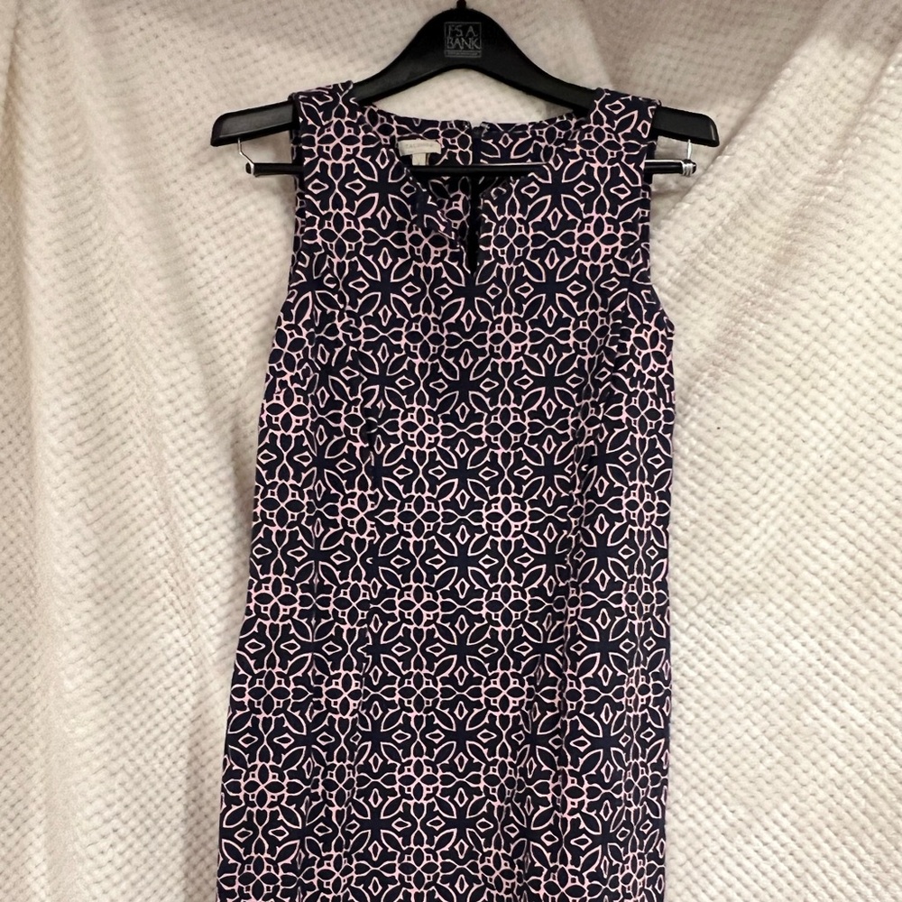 Talbots Navy and Pink Dress